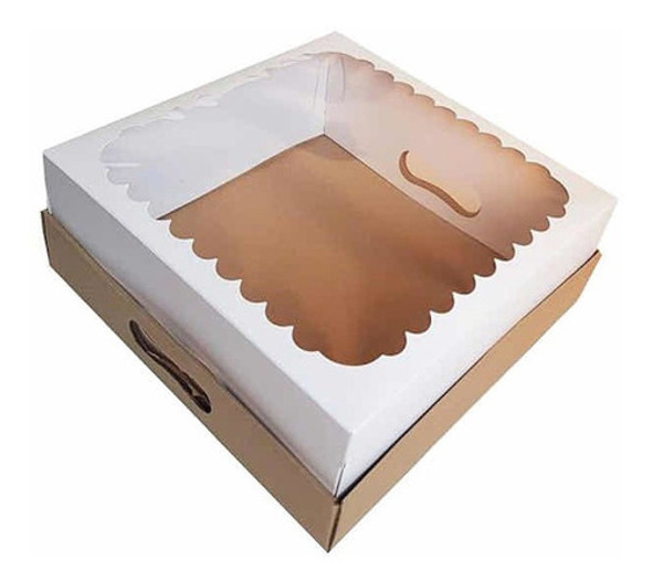 Caja Desayuno Cake Torta 30x30x12 Con Visor X1 Unidad 0