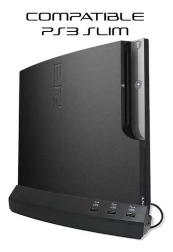 Soporte Base Vertical Compatible Ps3 Slim Hub Usb 6187b1 1