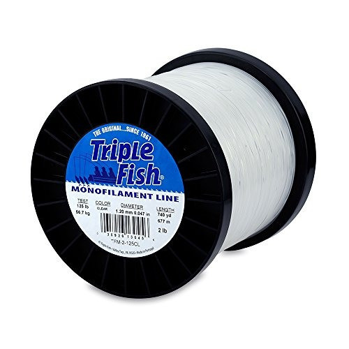 Triple Fish Mono Line, Prueba De 125 Lb (56.7 Kg), .047 In ( 0