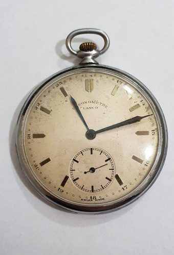 Reloj De Bolsillo Open Face Marca Lanco Suizo 48 Mm Vintage 1