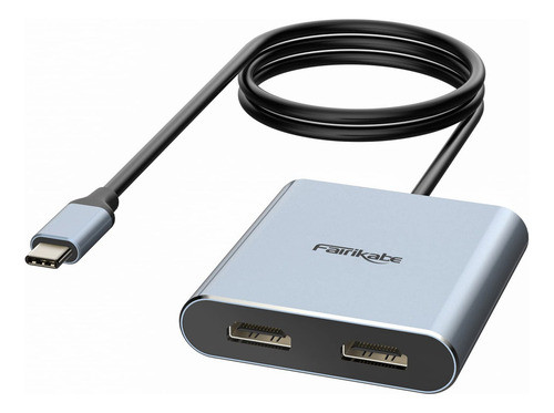 Adaptador Usb C A Hdmi Dual 4k 60hz, Divisor Usb C 2 Monitor 0