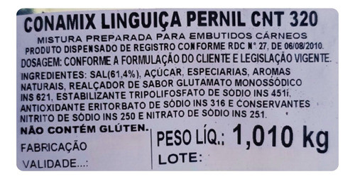Tempero Para Linguiça Pernil Conamix Cnt-320 1,01 Kg 1