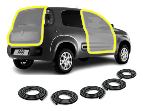 Combo Burlete De Puerta Y Baúl Fiat Uno 3p  + Regalo 0