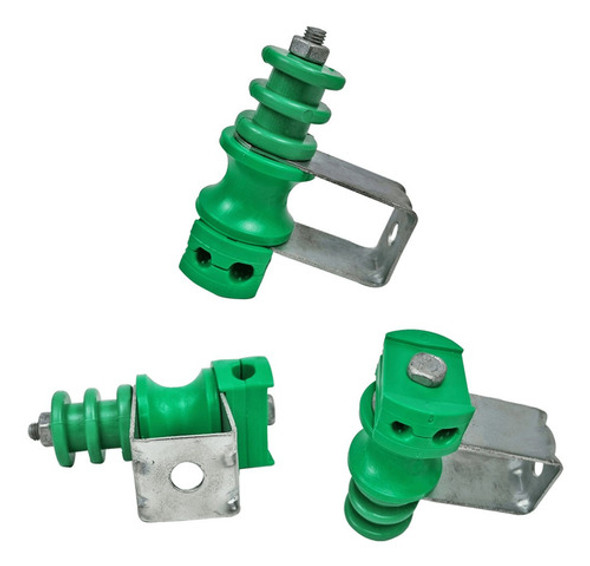 10un Supa 3x1 Suporte Dielétrico Verde Roldana Em Aço Drop. 0