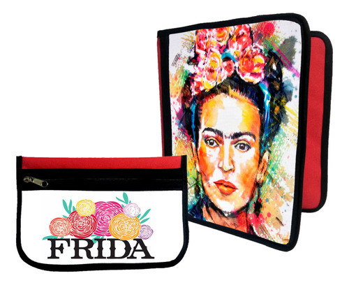 Combo Carpeta + Cartuchera Frida Kahlo #181 0