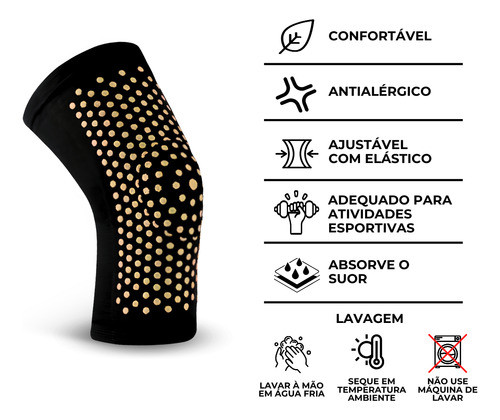 Joelheira Compressãotérmica Auto-aquecimento Par 1