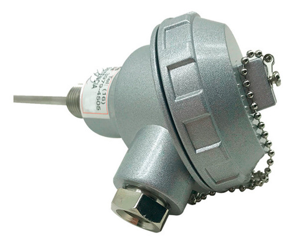 Termopar Pt100 3 Fios Haste 250mm C/ Rosca 1/2 Bsp Cabeçote 1