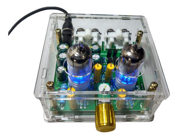 Preamplificador Valvular 6j2 Estereo Con Gabinete + Fuente 0