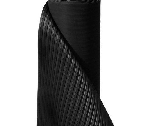 Tapete Borracha Ripado Preto De 3mm - Rolo De 10.00x76cm 0