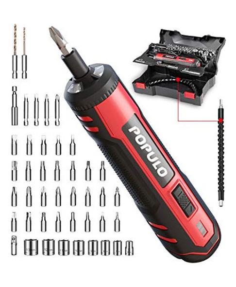 Juego De Destornilladores Eléctricos Inalámbricos De 4v, Bat 0