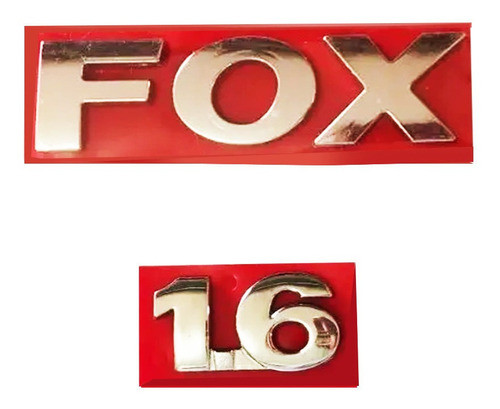Emblema Prime Fox 1.6 Cromado Kit 4 Pecas 1