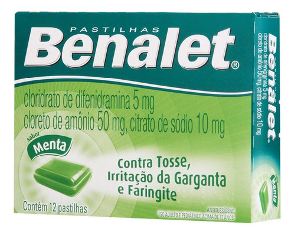 Pastilhas Benalet Menta Com 12 Unidades 0