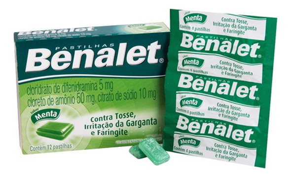 Pastilhas Benalet Menta Com 12 Unidades 1