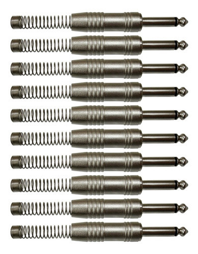 Kit Com 10 Conector Plug P10 Ninja Mono Ts Wireconex 0