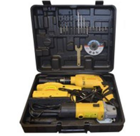 Kit Amoladora + Taladro  + Lijadora Goldex 500w + 22 Acc. Ma 0