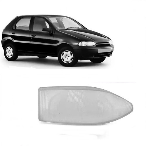 Lente Farol Palio 96 97 98 99 00 Foco Duplo Plástico Direito 0