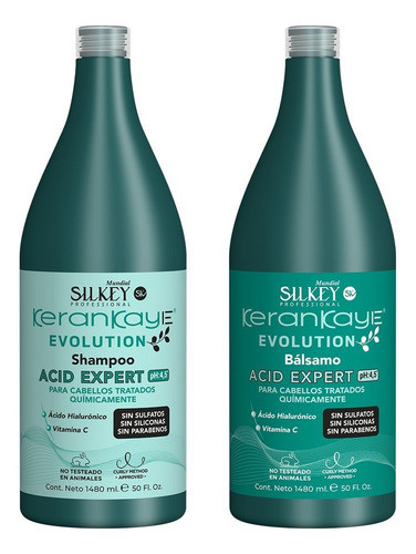 Shampoo + Balsamo Acid Expert Kerankaye Silkey X 1480 Ml 0
