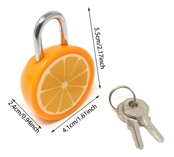 Honbay Lindo Candado Fruta Naranja Mini Candado Con Llaves 1 Honbay Lindo Candado Fruta Naranja Mini Candado Con Llaves 1