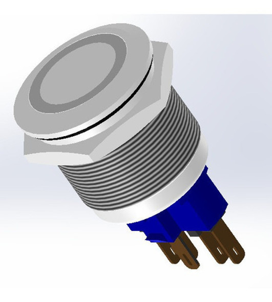 Interruptor Eléctrico Metálico Blanco Ø 22mm 1 Interruptor Eléctrico Metálico Blanco Ø 22mm 1