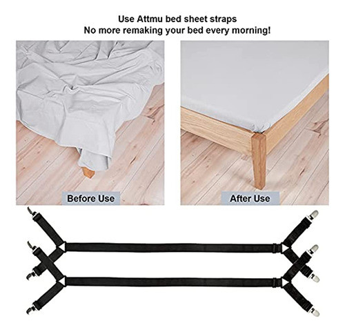 Attmu Correas Para Sábanas, Paquete De 2 Sujetadores Para Sá 1