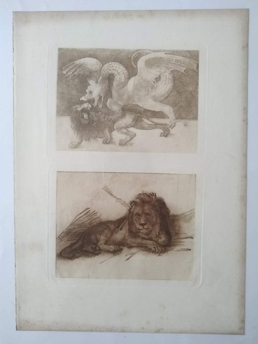 Leones 6 Grabados Genuinos S Xix Rembrant Da Vinci 1