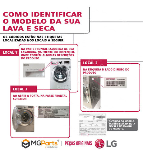 Mangueira Saída Para Lava Seca LG - 5215er2002g - Original 1