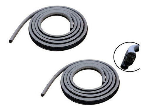 Jogo Borracha Vedação 2 Portas Gol Parati Saveiro Bola Cinza 1