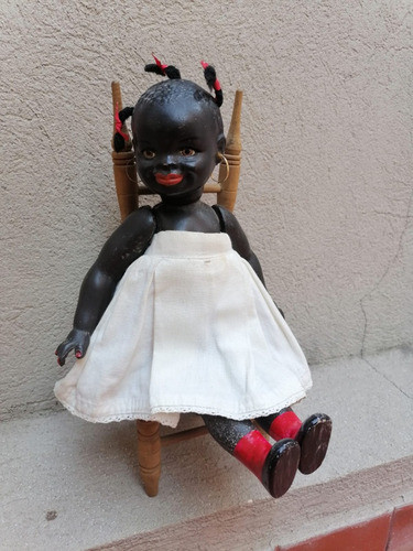 Muñeca De Pasta Antigua Negrita 1