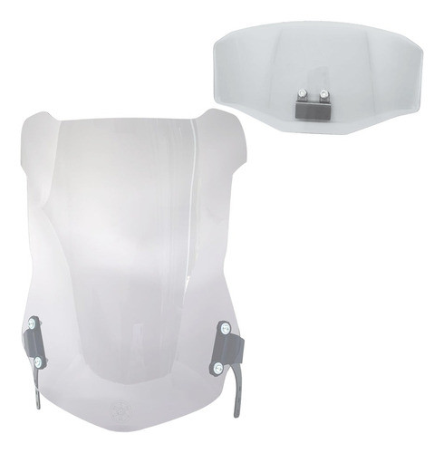 Bolha Para-brisa + Defletor Para Moto Lander - Cristal 0