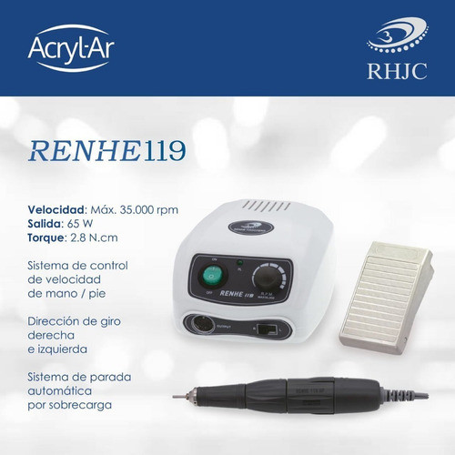 Micromotor Eléctrico Renhe 119 35000rpm Rhjc Odontología 1