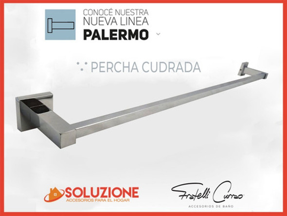 Toallero 600mm Currao Cuadrado Palermo Bronce Baño Hogar 1