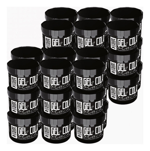 Gel Cola Black Big Barber 300g Fixa Tinge E Dá Cor 36 Unidad 0