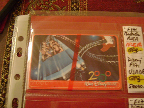 Tarjeta Telefonica Disneyworld Montaña Rusa Serie F 171 Usad 1