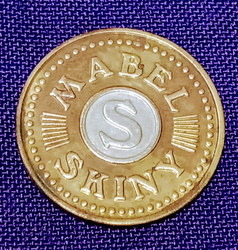 Ficha Antiga Bolacha Mabel Salgadinho Skinny Bimetálica Rara 1