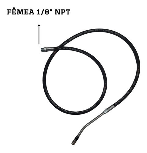 Mangueira Bomba Graxa Hydronlubz - 4ax 1/4 3 Metros 1trama 1