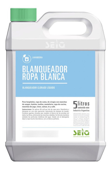 Blanqueador Ropa Blanca X 5 Lts Seiq 0