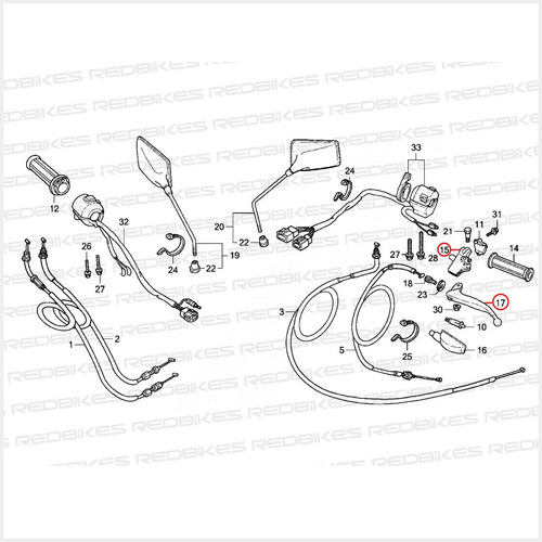 Manija Embrague Soporte Espejo Honda Cbx 250 Original T1 1