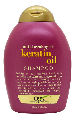 Ogx Keratin Oil Shampoo Cabello Quebradizo Keratina 385ml 3c 0