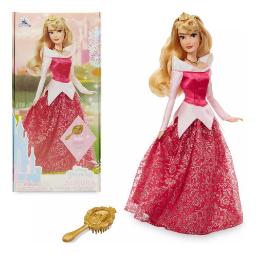 Muñeca Aurora Bella Durmiente Clásica Con Cepillo Premium 1