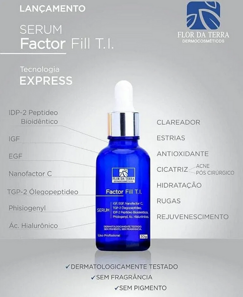 Flor da Terra Factor Fill Dermal Regenerating Serum – 30g | Anti-Aging & Hypoallergenic Facial Care