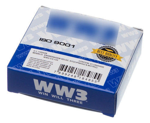 Engrenagem Veloc. Kit(c/pinhao & Motriz) Ww3 Cg 150 1