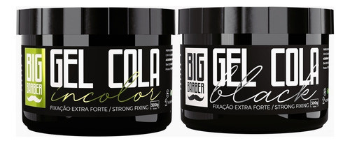 Gel Cola Big Barber 300g Meio A Meio Atacado Com 6 Unidades 1