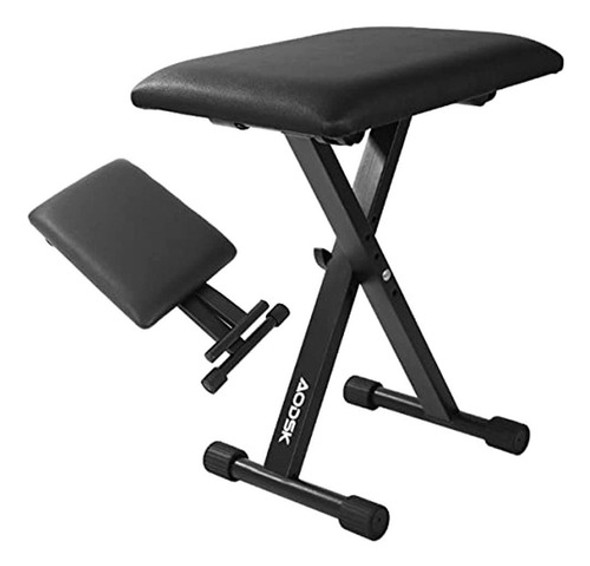Aodsk Keyboard Bench X-style Cushion Padd, Piano Bench Ajust 0