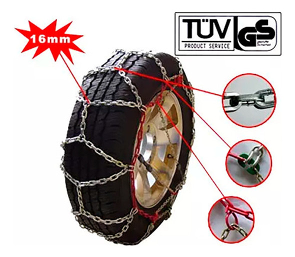 Cadenas Barro Nieve Camioneta Cd-250 X2 Rodado 15-17 Iael 1