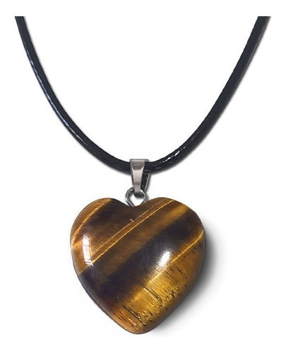 Piedra Ojo De Tigre- Dije Corazón Piedra Energética 0