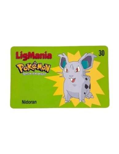 Cartão Telefônico Ligmania Pokémon - Nidoran Fêmea - 26/30 0