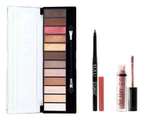 Set Paleta Nudevibes + Labial All Day + Delineador Labial 0