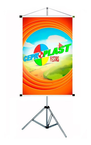 Porta Banner 2 Metros Suporte Pedestal Tripé Ceproplast Cp 0