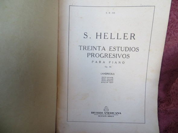 Heller 30 Estudios Progresivos Para Piano Op. 46 Ricordi 1