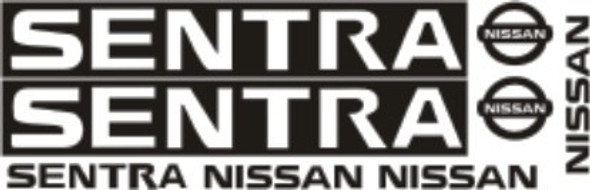 Tuning (ploter) Adhesivo  Nissan Sentra Negro Oracal 8 Piez 0